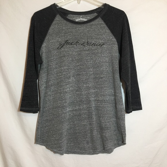 Jack Daniels Tops - 3/4 sleeve baseball tee style Jack Daniels Top
